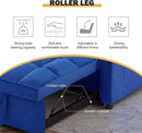3 in 1 Sleeper Sofa Bed, Futon Sofa Bed for Living Room with Side Pocket, Blue Sleepers Sofas Couch with Pullout Beds, Convertible Love Seat Sleepers couch for Living Room, Bedroom, Small Space by CozyNest Decor
