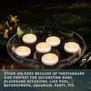 24 Pack 3”Floating Candles Water-Activated Flameless LED Candle, 120 Hour White Battery Operate Waterproof Tealights for Cylinder Vases, Centerpieces at Wedding, Party, Pool,Romantic. by CozyNest Decor