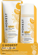 The Honest Company 2-in-1 Cleansing Shampoo + Body Wash and Face + Body Lotion Bundle | Gentle for Baby | Naturally Derived | Citrus Vanilla Refresh, 18.5 fl oz by TinyTreasures Baby Boutique