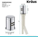 KRAUS Dishwasher Air Gap in Chrome, KAG-1CH by CozyNest Decor