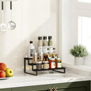 Giikin 3 Tier Spice Rack, Cabinet Organizer Shelf, Wooden Spice Rack for Countertop, Kitchen Counter Storage Shelves Cupcake Stand Holder Display Stand, Black by CozyNest Decor
