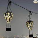 2-Pack Butterfly Decor Hot Air Balloon Solar Lantern – Outside Decorative Hanging Light for Garden Yard Patio Porch Lawn and Pathway – Unique Housewarming, Birthday Gift for Women Mom Grandma by GreenHaven Gardens
