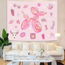 Lunerfex Y2K Tapestry Pink Dog Wall Tapestry, Cute Tapestries for Bedroom Funny Tapestries Wall Hanging for Bedroom Living Room Decor Pink-6 44"x60" by CozyNest Decor