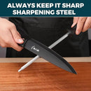 Zhang Xiao Quan Since 1628 15-Piece Kitchen Knife Block Set with Sharpening Steel Knive Set Ergonomic Handle Dishwasher Safe(Black) by CozyNest Decor