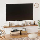 Heimlove Floating Shelves for Wall 36 Inches Long,9.3" Deep Walnut Floating Shelf Set of 2,Wall Mounted Shelves for Bathroom Bedroom Living Room Kitchen Office,Shelf for Books Storage,Home Decor by CozyNest Decor