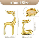 Sziqiqi Gold Reindeer Candle Holder for Pillar Candles Brass Reindeer Tealight Candle Holders Copper Deer Gift Christmas Decor for Table Centerpiece Living Room Mantle Decoration by CozyNest Decor