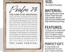 Christian Wooden Sign, Bible Verse Wall Art, Rustic Wooden Plaque, Home Church Decor, Christian Framed Wall Plaque Sign 15 * 11.5 inches, The Lord is My Shepherd by CozyNest Decor