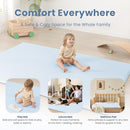Baby Play Mat for Summer, 1.3 Thick Extra Large Memory Foam Cooling Floor Tummy Time Mat, Soft & Breathable, Non-Slip Rectangular for Toddlers’ Playtime & Rest(Light Blue,79"x118") by TinyTreasures Baby Boutique