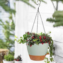 10/9/8 Inch Hanging Planter for Indoor Outdoor Plants, 3 Pack Self-Watering Hanging Pot with Drainage Holes Hanging Planter Baskets Plant Pots with Removable Tray (Green+Brown) by GreenHaven Gardens