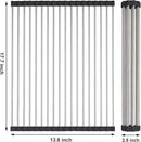 Searik Dish Drying Rack Roll Up Sink Drying Rack, Over The Sink Dish Rack Multi-Use Stainless Steel Dish Drainers Heat Resistant Mat for Drying Draining Trivet (17.7"x13.8") by CozyNest Decor