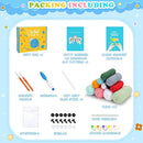 Crochet Kit for Beginners - 3 PCS Dinosaur Cat Crochet Kits with Step-by-Step Video Tutorials, Beginner Crochet Kit for Adults Kid, Crochet Animal Kit for Starters, Cat Dressed as Dinosaur Crochet Set by TinyTreasures Baby Boutique