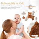 EERKEOD Baby Crib Mobile Bear Nursery Mobile for Boys Girls Teddy Velvet Mobile Nursery Decor for Infant Bedroom Hanging Baby Mobile for Bassinet Newborn Baby Gift（Brown Bear） by TinyTreasures Baby Boutique