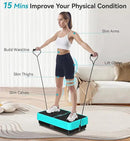 POWET Vibration Plate Exercise Machine for Weight Loss, Woukout & Lymphatic Drainage – Whole Body Vibrating with 99 Speed Levels & 5 Pre-Set Modes – Supports Up to 400lbs, Ideal for Home Use by CozyNest Decor