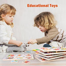 Wooden Peg Puzzles for Toddlers 1-3, 6 PCS Puzzles for Kids, Montessori Toddler Numbers, Vegetables, Fruits, Insects, Sea and Animals Puzzles, Great Preschool Gifts for Girls and Boys by TinyTreasures Baby Boutique