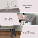 LEYAOYAO 8 Cube Bookshelf,Farmhouse Bookcase with Legs,Modern Dirty Grey Mid-Century Bookshelves,Large 3 Tier Open Storage Organizer Shelf, Retro Wood Display Book Case by CozyNest Decor
