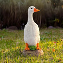 Elenon Goose Statue Garden Decorative, 11 inch High Adorable Flower Bed Outdoor Decor, Yard Patio Art Decor Sculptures Table Ornament by CozyNest Decor
