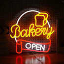 Dimmable Bakery Open Neon Sign USB Open Light Up Sign for Wall Decor Brighter LED Bakery Open Neon Light for Bakery Cake Shop Dessert House Business Decor(12.8 * 12.8 In) by CozyNest Decor