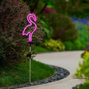 Pink Flamingo Solar Garden Stake Lights, [Set of 2] Outdoor Solar Pathway Light for Lawn Patio Yard Walkway, Neon Pink Lighting (30" Height) by GreenHaven Gardens