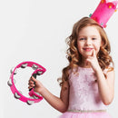 EastRock Tambourine,Metal Jingles Hand Held Percussion-Half Moon Tambourine for Kids, Adults, KTV, Party Pink by TinyTreasures Baby Boutique