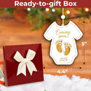 Christmas Pregnancy Announcement Ornament - New Baby Coming Soon 2025 Ornaments, Pregnant Christmas Ornament 2024 for Husband Mom, Expecting Parents to Be Gifts Baby Announcement Ideas by TinyTreasures Baby Boutique