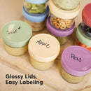 KeaBabies 12pk 4oz Glass Baby Food Containers with Lids - Leak-Proof, Microwavable Small Glass Jars, Baby Purees & Toddler Snack Storage Containers, BPA-Free, Dishwasher & Freezer Safe (Nord) by TinyTreasures Baby Boutique