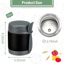 10oz Soup Thermo for Hot Food Kids,Lunch Thermo Kids Food Jar with Spoon Hot Insulated Food Containers,Leak Proof Stainless Steel Wide Mouth Lunch Food Thermo Jar for School(Black) by TinyTreasures Baby Boutique