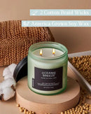 M&SENSE Candle Oceanic Breeze Scented, 11.6oz 70 Hour Long Lasting 2 Wick Pineapple & Mango Scent Natural Soy Candles for Home Scented, Stress Relief Gifts for Women/Men by CozyNest Decor