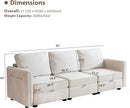 mestyl Modular Sectional Sofa Convertible Sofa Couch Set with Storage for Living Room, Modern 3 Seater Modular Sectional Couch (Beige) by CozyNest Decor