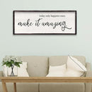 Today Only Happens Once Make It Amazing Framed Wall Art, 32''×12'' Rustic Religious Christian Lords Prayer Sign for God Jesus Christ Prayer, Horizontal Holy Inspirational Catholic Scripture Decor by CozyNest Decor