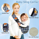 Baby Sling Carrier 2025 Baby Carrier Newborn to Toddler Sling Lightweight Baby Carrier Sling with Adjustable Straps Toddler Carrier Baby Wrap Sling for 10-30 lbs(Black Sailboat) by TinyTreasures Baby Boutique