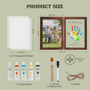 Family Handprint Kit, DIY Baby Hand and Footprint Handmade Keepsake Wooden Frame, Family Gifts with 5 Non-Toxic Baby-Safe Paint, Ideas Gift for New Parents Couple Friends by TinyTreasures Baby Boutique