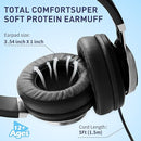 AILIHEN C90 Wired Headphones with Microphone Volume Control, Noise Reduction Over Ear Headphones Wired 3.5mm, Super Soft Corded Headphone for Cellphones, Tablet and Chromebook (Grey) by TinyTreasures Baby Boutique