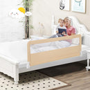 BABY JOY Bed Rails for Toddlers, 59'' Extra Long, Swing Down Bed Guard w/Safety Strap, Folding Baby Bedrail for Kids Twin, Double, Full Size Queen & King Mattress (59-Inch, Beige) by TinyTreasures Baby Boutique