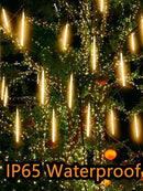 Solar Meteor Shower Lights 20 Tubes 16 Inch 720 LED Solar Christmas Lights Outdoor Waterproof, Snow Cascading String Lights for Outside Christmas Halloween House Tree Decoration, Warm White by GreenHaven Gardens