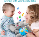 STEAM Life Baby 3-6 Months Boy Gifts Musical Toys Plush Elephant Infant 0-6 6-12 Month Light Up Stuffed Aminal for Newborn Toddler by TinyTreasures Baby Boutique