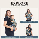 Baby Tula Explore Carriers - Breathable Baby Carrier Newborn to Toddler - Adjustable Toddler Carrier - Multiple Ergonomic Positions Front and Back - Ergonomic Fit for 7-45 lb - Mesh, Indigo by TinyTreasures Baby Boutique
