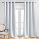 NICETOWN Blackout 102 inch Curtains for Living Room, Grommet Thermal Insulated Room Darkening Curtains for Bedroom/Living Room, 2 Panels, W52 x L102, Greyish White by TinyTreasures Baby Boutique
