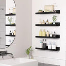 upsimples Acrylic Shelves for Wall Decor, 15" Display Shelf Perfume Organizer for Bathroom, Bedroom, Living Room, Floating Bookshelves for Kids, Black, 2 Pack by CozyNest Decor