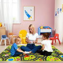 Car Rug for Kids 2.6x5 Feet - City Road Track Rug, Educational Car Floor Mats for Kid Room Playroom Games Room by TinyTreasures Baby Boutique