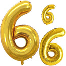 GOER Gold Foil Balloons Number 6,Huge Number Balloons for 6th 66th Birthday Party Supplies Anniversary Decorations (3 pcs,42 inch,32 inch,16inch) by TinyTreasures Baby Boutique