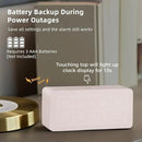 uscce Wooden Digital Alarm Clocks for Bedrooms: Dimmable Dual Alarm Clock with Large Numbers for Bedside Desk - Loud Alarm for Heavy Sleepers with Volume Control - Wood Decor & Gifts by CozyNest Decor