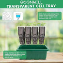 GOONMMILL Seed Starter Tray with Timed Grow Light, 5 Packs Plant Starter Tray Seedling Starter Kit with Humidity Domes Base Indoor Greenhouse Mini Propagator Station for Seeds Growing Starting by GreenHaven Gardens