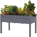 MUPATER 4x2FT Raised Garden Bed,Raised Garden Bed with Four Legs, Elevated Planter Box with Drainage Holes for Herbs, Flowers and Vegetables for Garden, Greenhous and Farm, Gray by GreenHaven Gardens