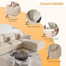 JACH U-Shaped Sectional Couches for Living Room, Cloud Sectional Couch with Deep Seat, 155.9" Modular Sofa with Chaise, Covers Removeable & Washable, Sofas Furniture for Living Room, Khaki by CozyNest Decor
