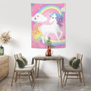 yowecso Unicorn Tapestry Rainbow Wall Hanging for Bedroom, Pink Unicorn Tapestries Aesthetic Wall Decor for Home, Dorm, Living Room - 60"x90" by CozyNest Decor
