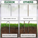 12 Inch Rebar Ground Stakes Heavy Duty J Hook 55 Pack Metal Spikes Galvanized Ground Anchors Tent Stakes for Fence, Bounce House, Gazebos and Outdoor Decorations Inflatables by CozyNest Decor