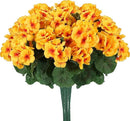 Hananona 12 Pcs Artificial Geranium Flowers for Outdoors Geranium Silk Yellow Flowers Outdoor UV Resistant Garden Plants Faux Fall Flower for Home Kitchen Table Centerpieces Decor (12, Yellow) by CozyNest Decor