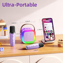 Kinglucky Mini Karaoke Machine for Kids, 2025 TOP Birthday Gifts Ideas for 3-12 Year Old Girls, Christmas Party Gifts Kids' Personal Video Players Accessories with 2 Wireless Microphones - Purple by TinyTreasures Baby Boutique