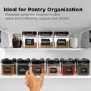 Shazo 9 PC Airtight Food Storage Containers - BPA Free Clear Plastic Snack & Spice Containers with Easy Lock Lids - Kitchen and Pantry Organization for Herbs, Coffee, Tea - 0.5L / 2.1 Cups by CozyNest Decor