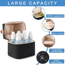Breastmilk Cooler Bag with Ice Pack & Mat Fit 6 Bottles Up to 9 Ounce, Baby Bottle Cooler Bag for Moms, Daycare & Travel, Black by TinyTreasures Baby Boutique
